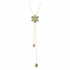Colgante Idyllia Y con cortes variados, flor, multicolor, chapado en tono dorado Colgante Idyllia Y con cortes variados, flor, multicolor, chapado en tono dorado