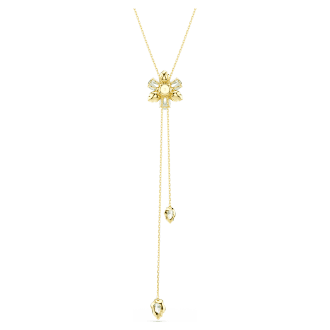 Colgante Idyllia Y con cortes variados, flor, multicolor, chapado en tono dorado Colgante Idyllia Y con cortes variados, flor, multicolor, chapado en tono dorado