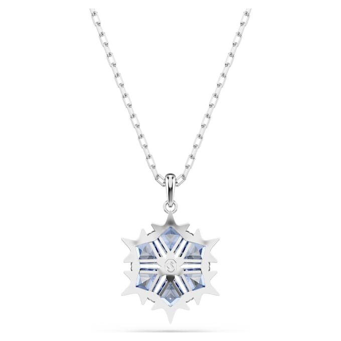 Colgante «Magic» en forma de copo de nieve, azul, chapado en rodio Colgante «Magic» en forma de copo de nieve, azul, chapado en rodio