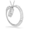 Colgante Matrix con corte baguette, blanco, chapado en rodio Colgante Matrix con corte baguette, blanco, chapado en rodio