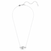 Colgante Matrix con corte baguette, nudo, blanco, chapado en rodio