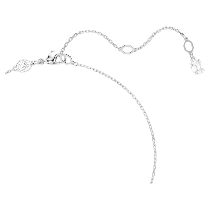 Colgante Matrix con perla de cristal, corte redondo, blanco, chapado en rodio Colgante Matrix con perla de cristal, corte redondo, blanco, chapado en rodio