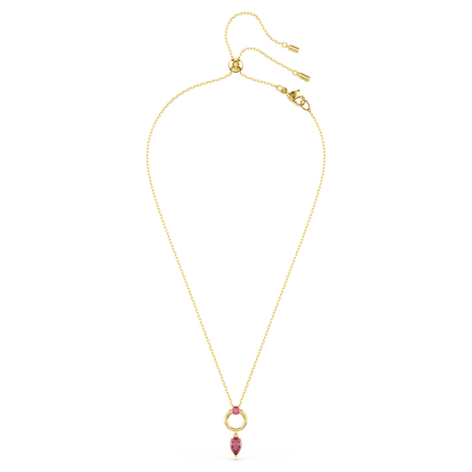 Colgante Mesmera con cortes variados, rojo, chapado en tono dorado Colgante Mesmera con cortes variados, rojo, chapado en tono dorado