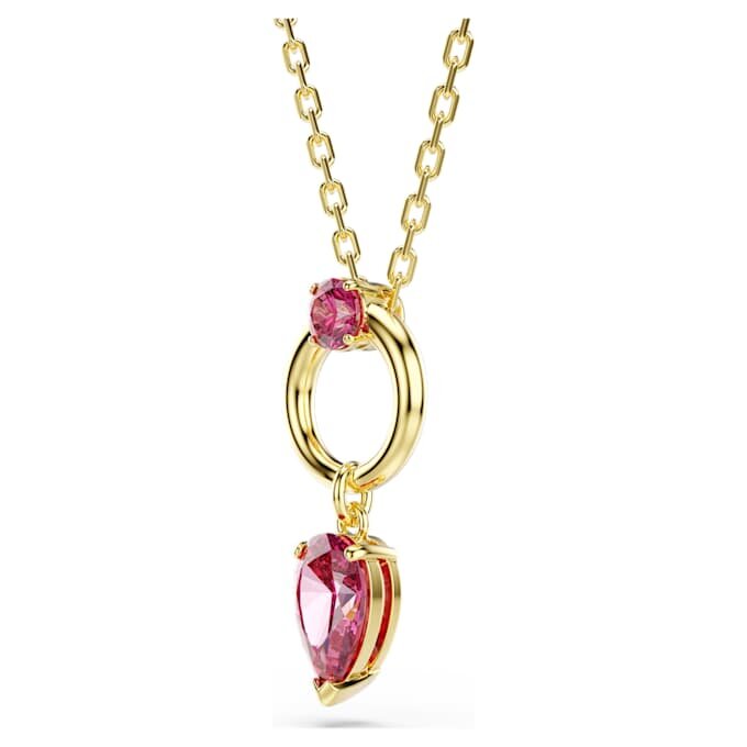Colgante Mesmera con cortes variados, rojo, chapado en tono dorado Colgante Mesmera con cortes variados, rojo, chapado en tono dorado