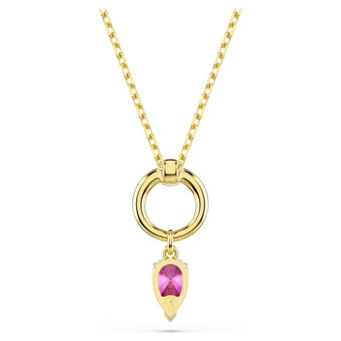 Colgante Mesmera con cortes variados, rojo, chapado en tono dorado Colgante Mesmera con cortes variados, rojo, chapado en tono dorado