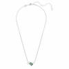 Colgante Mesmera con cortes variados, verde, chapado en rodio Colgante Mesmera con cortes variados, verde, chapado en rodio