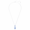Colgante Millenia con corte octogonal, azul, chapado en rodio Colgante Millenia con corte octogonal, azul, chapado en rodio