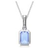 Colgante Millenia con corte octogonal, azul, chapado en rodio Colgante Millenia con corte octogonal, azul, chapado en rodio