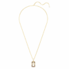 Colgante Millenia con corte octogonal, color caramelo, chapado en tono dorado Colgante Millenia con corte octogonal, color caramelo, chapado en tono dorado