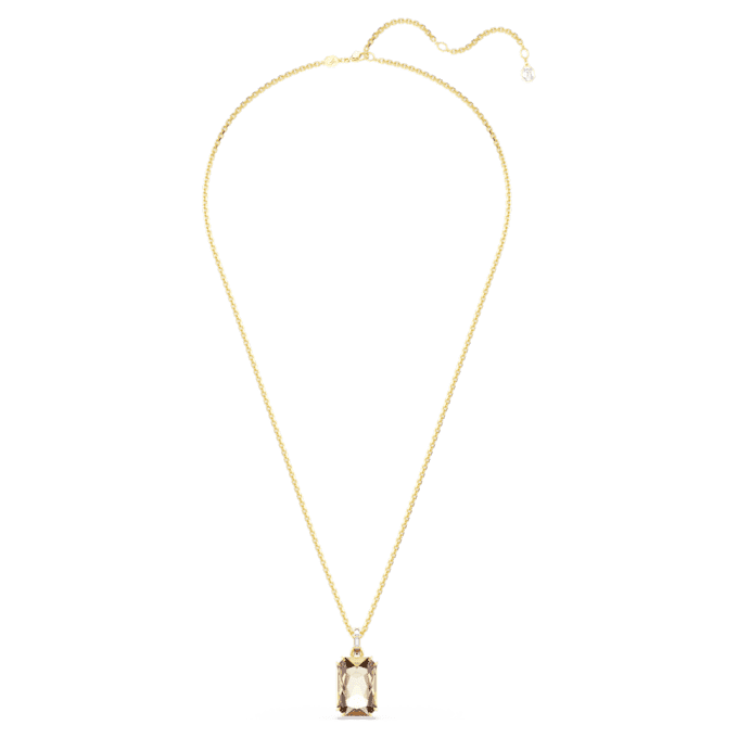 Colgante Millenia con corte octogonal, color caramelo, chapado en tono dorado Colgante Millenia con corte octogonal, color caramelo, chapado en tono dorado
