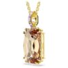 Colgante Millenia con corte octogonal, color caramelo, chapado en tono dorado Colgante Millenia con corte octogonal, color caramelo, chapado en tono dorado