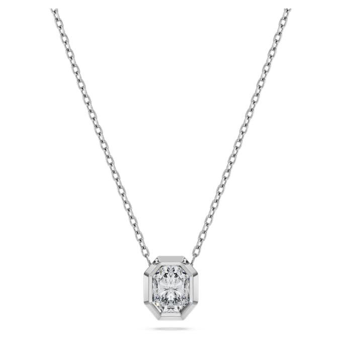 Colgante octogonal con diamantes cultivados en laboratorio, 0,5 ct en total, forma octogonal, oro blanco de 14K Colgante octogonal con diamantes cultivados en laboratorio, 0,5 ct en total, forma octogonal, oro blanco de 14K