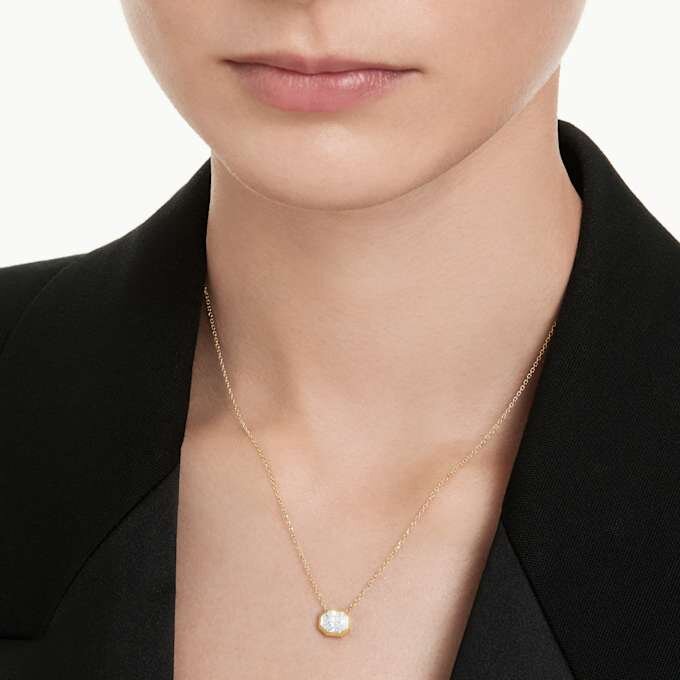 Colgante octogonal con diamantes cultivados en laboratorio de 1,0 ct en total, forma octogonal, oro amarillo de 14K Colgante octogonal con diamantes cultivados en laboratorio de 1,0 ct en total, forma octogonal, oro amarillo de 14K