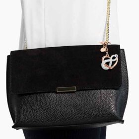 Colgante para bolso «Infinity» con símbolo del infinito y corazón, blanco, acabado en metales mixtos