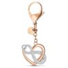 Colgante para bolso «Infinity» con símbolo del infinito y corazón, blanco, acabado en metales mixtos Colgante para bolso «Infinity» con símbolo del infinito y corazón, blanco, acabado en metales mixtos