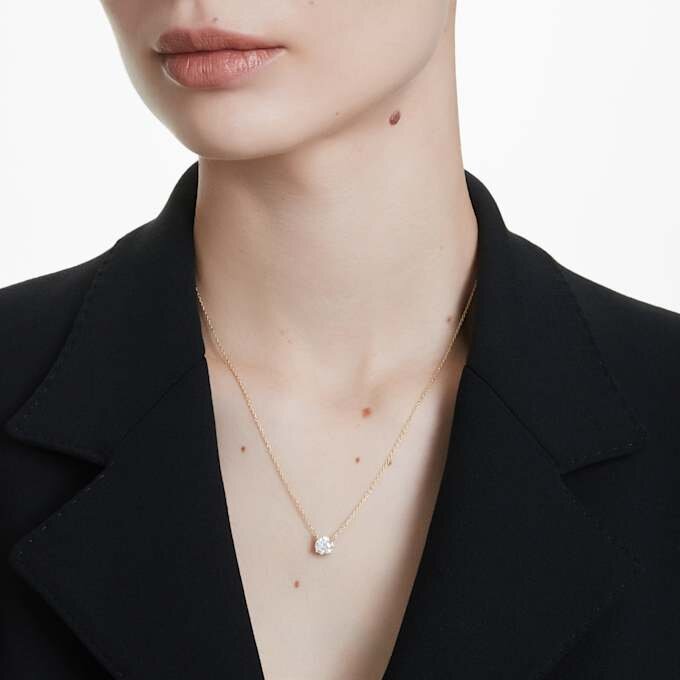 Colgante solitario «Eternity» con diamantes cultivados en laboratorio, 1 Ct en total, forma redonda, oro amarillo de 14K Colgante solitario «Eternity» con diamantes cultivados en laboratorio, 1 Ct en total, forma redonda, oro amarillo de 14K