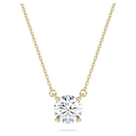 Colgante solitario «Eternity» con diamantes cultivados en laboratorio, 1 Ct en total, forma redonda, oro amarillo de 14K