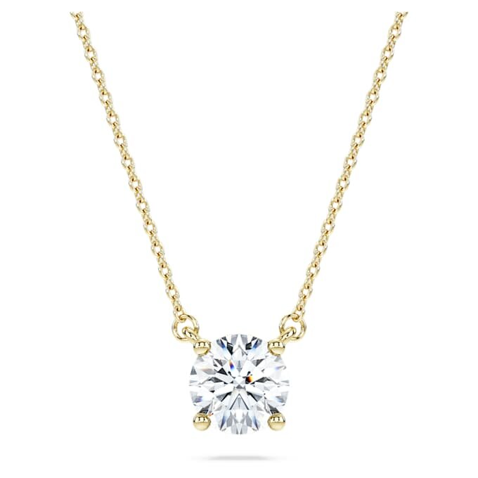 Colgante solitario «Eternity» con diamantes cultivados en laboratorio, 1 Ct en total, forma redonda, oro amarillo de 14K Colgante solitario «Eternity» con diamantes cultivados en laboratorio, 1 Ct en total, forma redonda, oro amarillo de 14K