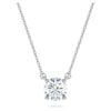 Colgante solitario «Eternity» con diamantes cultivados en laboratorio, 1 Ct en total, forma redonda, oro blanco de 14K Colgante solitario «Eternity» con diamantes cultivados en laboratorio, 1 Ct en total, forma redonda, oro blanco de 14K