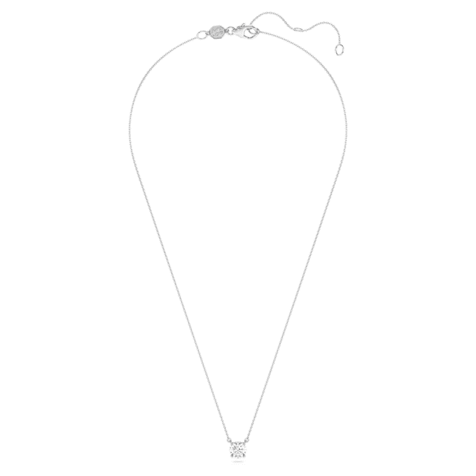 Colgante solitario «Eternity» con diamantes cultivados en laboratorio, 1 Ct en total, forma redonda, oro blanco de 14K Colgante solitario «Eternity» con diamantes cultivados en laboratorio, 1 Ct en total, forma redonda, oro blanco de 14K
