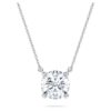Colgante solitario «Eternity» con diamantes cultivados en laboratorio (2 ct en total), forma redonda, oro blanco de 14K Colgante solitario «Eternity» con diamantes cultivados en laboratorio (2 ct en total), forma redonda, oro blanco de 14K
