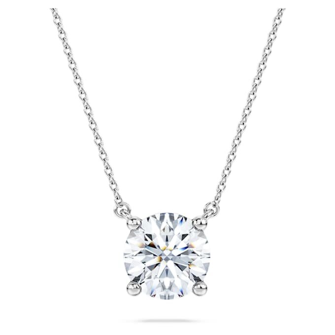 Colgante solitario «Eternity» con diamantes cultivados en laboratorio (2 ct en total), forma redonda, oro blanco de 14K Colgante solitario «Eternity» con diamantes cultivados en laboratorio (2 ct en total), forma redonda, oro blanco de 14K