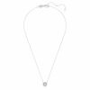 Colgante solitario «Eternity Halo» con diamantes cultivados en laboratorio, 0,59 ct en total, forma redonda, oro blanco de 14K Colgante solitario «Eternity Halo» con diamantes cultivados en laboratorio, 0,59 ct en total, forma redonda, oro blanco de 14K
