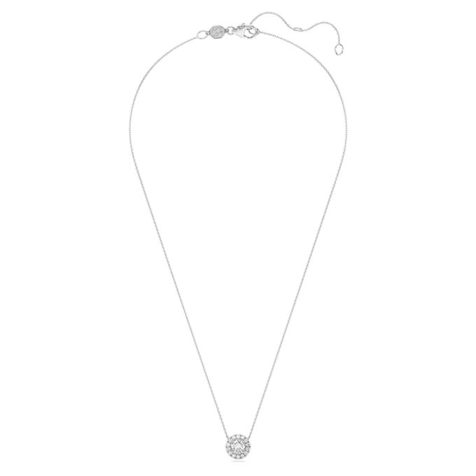 Colgante solitario «Eternity Halo» con diamantes cultivados en laboratorio, 1 Ct Tw, forma redonda, oro blanco de 14K Colgante solitario «Eternity Halo» con diamantes cultivados en laboratorio, 1 Ct Tw, forma redonda, oro blanco de 14K