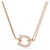 Colgante Symbolica con pavé, herradura, blanco, chapado en tono oro rosa Colgante Symbolica con pavé, herradura, blanco, chapado en tono oro rosa