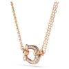 Colgante Symbolica con pavé, herradura, blanco, chapado en tono oro rosa Colgante Symbolica con pavé, herradura, blanco, chapado en tono oro rosa