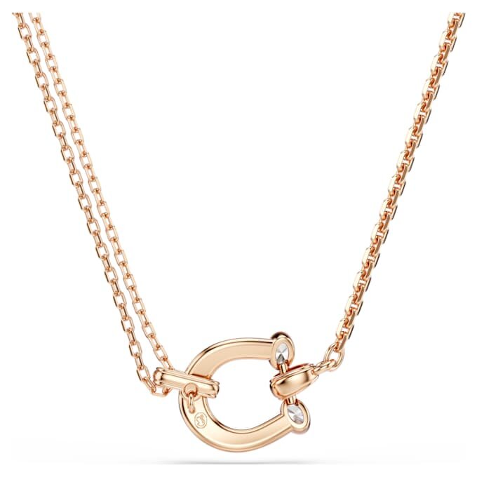 Colgante Symbolica con pavé, herradura, blanco, chapado en tono oro rosa Colgante Symbolica con pavé, herradura, blanco, chapado en tono oro rosa