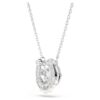 Colgante Symbolica con perla de cristal, corte redondo, pavé, herradura, blanco, chapado en rodio Colgante Symbolica con perla de cristal, corte redondo, pavé, herradura, blanco, chapado en rodio