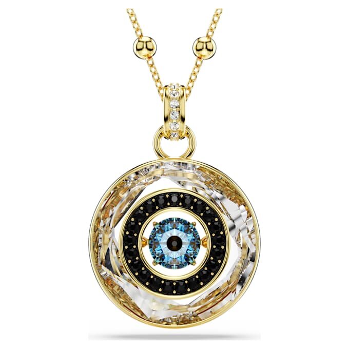 Colgante Symbolica «Ojo del mal», mediano, multicolor, chapado en tono dorado Colgante Symbolica «Ojo del mal», mediano, multicolor, chapado en tono dorado