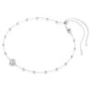 Colgante «Una Angelic» de corte redondo, motivos a doble cara, blanco, chapado en rodio Colgante «Una Angelic» de corte redondo, motivos a doble cara, blanco, chapado en rodio