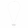 Colgante y broche Ariana Grande x Swarovski con perla de cristal, cortes mixtos, libélula, blanco, chapado en rodio Colgante y broche Ariana Grande x Swarovski con perla de cristal, cortes mixtos, libélula, blanco, chapado en rodio