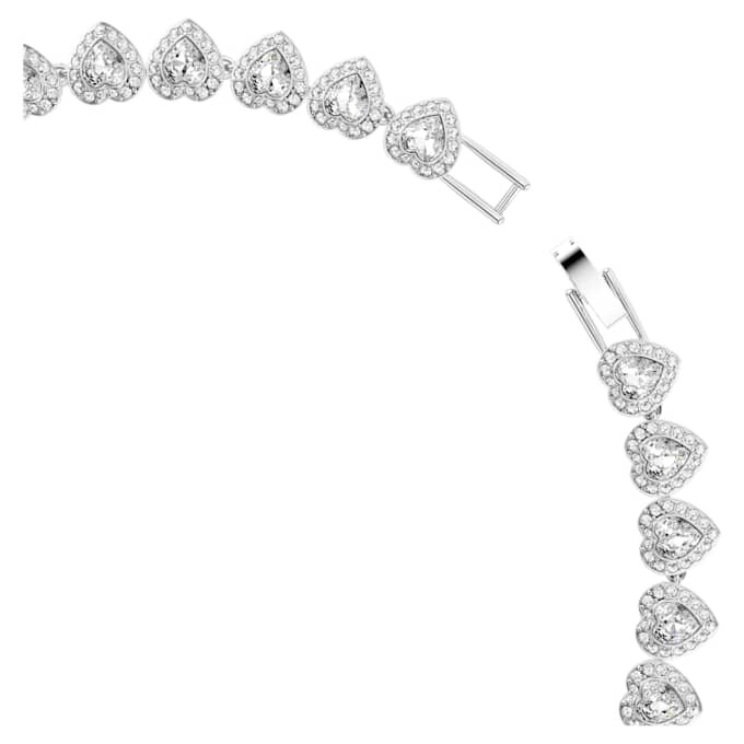 Collar Ariana Grande X Swarovski con cortes variados, corazón, blanco, chapado en rodio Collar Ariana Grande X Swarovski con cortes variados, corazón, blanco, chapado en rodio
