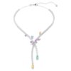 Collar Ariana Grande X Swarovski con cortes variados, libélula, multicolor, chapado en rodio Collar Ariana Grande X Swarovski con cortes variados, libélula, multicolor, chapado en rodio