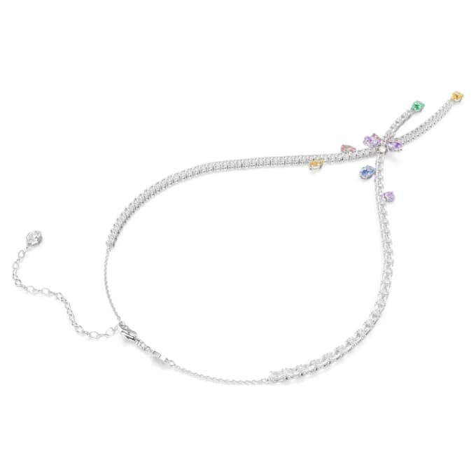 Collar Ariana Grande X Swarovski con cortes variados, libélula, multicolor, chapado en rodio Collar Ariana Grande X Swarovski con cortes variados, libélula, multicolor, chapado en rodio