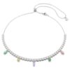 Collar Ariana Grande x Swarovski con cortes variados, multicolor, chapado en rodio