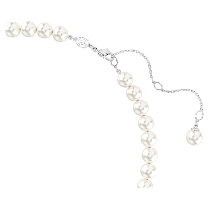 Collar Ariana Grande X Swarovski con perla de cristal, corte en forma de corazón, corazón, blanco, chapado en rodio Collar Ariana Grande X Swarovski con perla de cristal, corte en forma de corazón, corazón, blanco, chapado en rodio