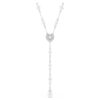 Collar «Ariana Grande X Swarovski Y» con cortes mixtos, perla de cristal, corazón, blanco, chapado en rodio Collar «Ariana Grande X Swarovski Y» con cortes mixtos, perla de cristal, corazón, blanco, chapado en rodio