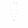 Collar «Ariana Grande X Swarovski Y» con cortes mixtos, perla de cristal, corazón, blanco, chapado en rodio Collar «Ariana Grande X Swarovski Y» con cortes mixtos, perla de cristal, corazón, blanco, chapado en rodio