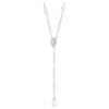 Collar «Ariana Grande X Swarovski Y» con cortes mixtos, perla de cristal, corazón, blanco, chapado en rodio Collar «Ariana Grande X Swarovski Y» con cortes mixtos, perla de cristal, corazón, blanco, chapado en rodio