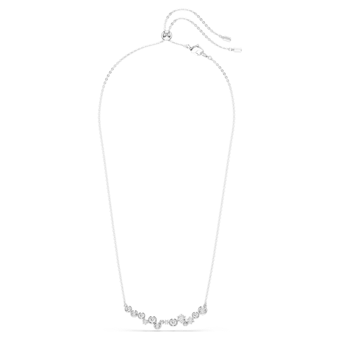 Collar Constella con cortes variados, blanco, chapado en rodio Collar Constella con cortes variados, blanco, chapado en rodio