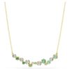 Collar Constella con cortes variados, verde, chapado en tono dorado Collar Constella con cortes variados, verde, chapado en tono dorado