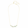 Collar Constella con cortes variados, verde, chapado en tono dorado Collar Constella con cortes variados, verde, chapado en tono dorado