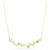 Collar Constella con cortes variados, verde, chapado en tono dorado Collar Constella con cortes variados, verde, chapado en tono dorado