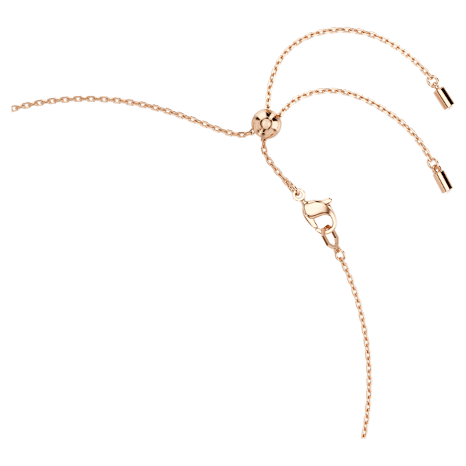 Collar Constella con perlas de cristal, cortes redondos, blanco, chapado en tono oro rosa Collar Constella con perlas de cristal, cortes redondos, blanco, chapado en tono oro rosa