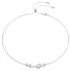 Collar Constella Crystal Pearl, cortes redondos, blanco, chapado en rodio Collar Constella Crystal Pearl, cortes redondos, blanco, chapado en rodio