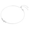 Collar Constella Crystal Pearl, cortes redondos, blanco, chapado en rodio Collar Constella Crystal Pearl, cortes redondos, blanco, chapado en rodio